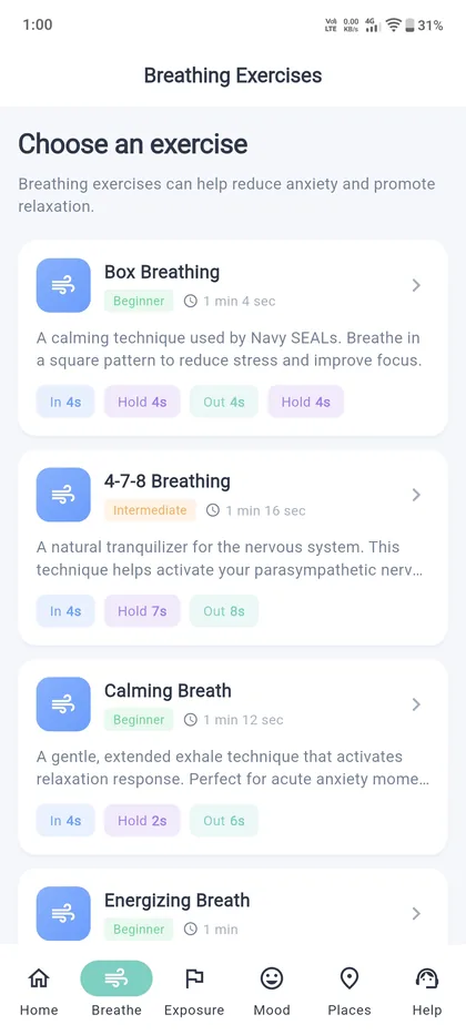 Breathing exercises