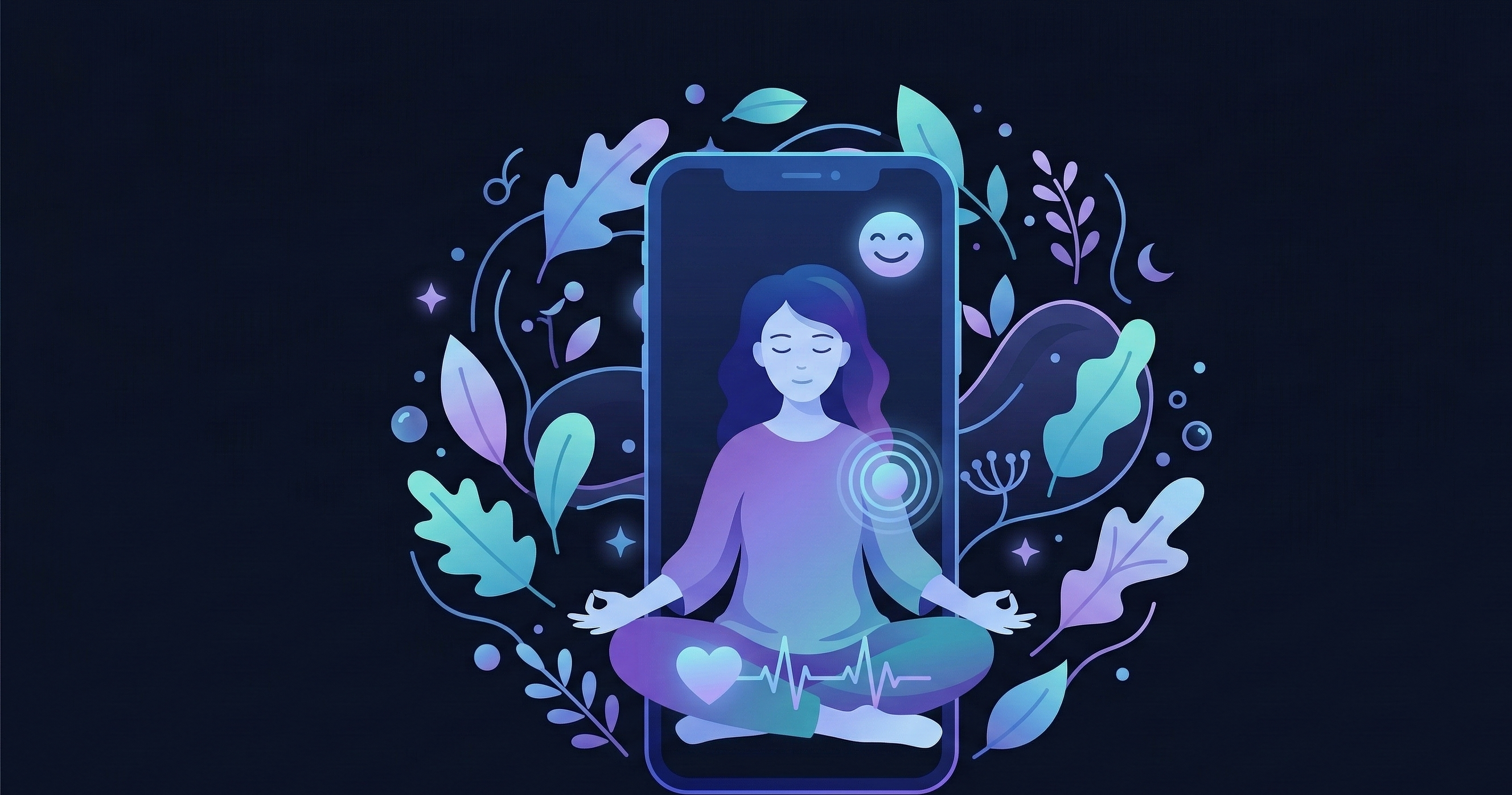 Anxieaze - Mental wellness app illustration